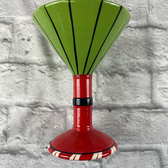 SCM Designs Santa Martini Glass Christmas Bar Glass Earthenware - Picture 3 of 5